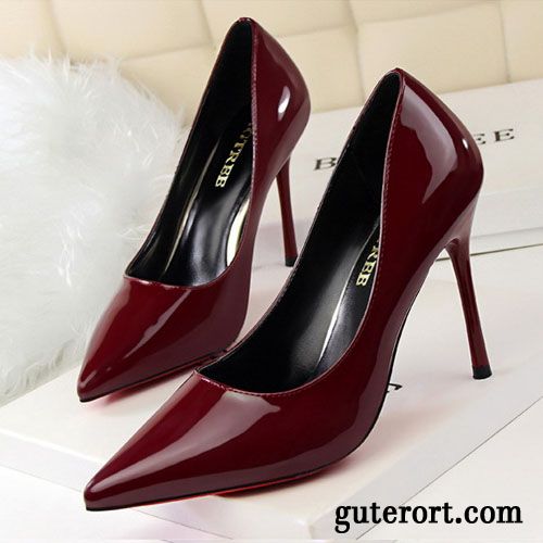 High Heels Pumps Verkaufen, Schwarz Rote Pumps Silber