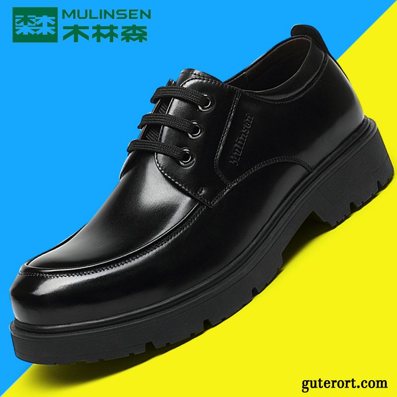 Hochzeitsschuhe Herren Schwarz Lederschuhe Silber, Bequeme Schuhe Herren