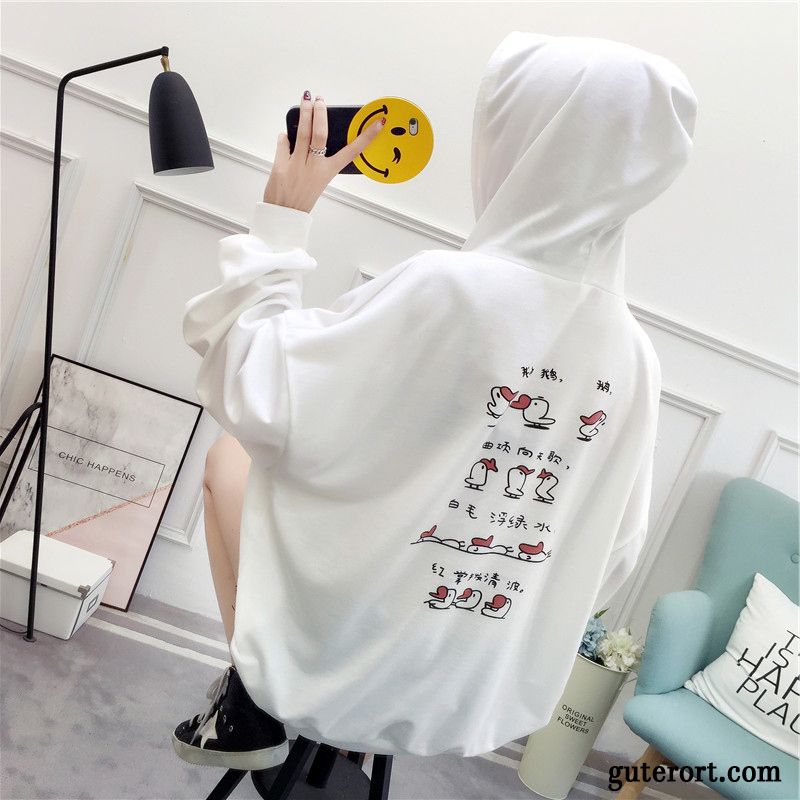 Hoodie Damen Dünn Hoodies Europa Trend Feder Lange Ärmel Rot