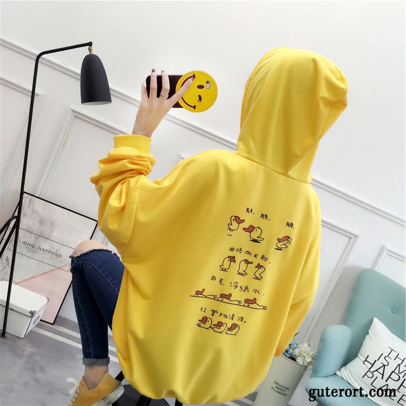 Hoodie Damen Dünn Hoodies Europa Trend Feder Lange Ärmel Rot