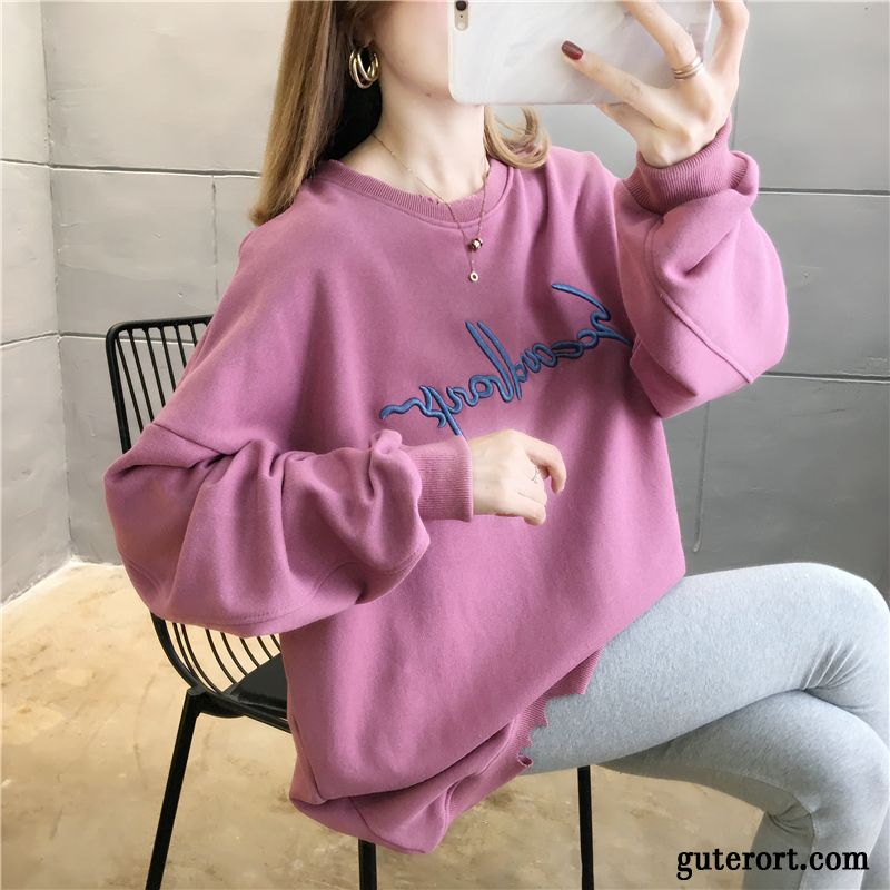 Hoodie Damen Herbst Mantel Dünn Allgleiches Hoodies Große Größe Blau