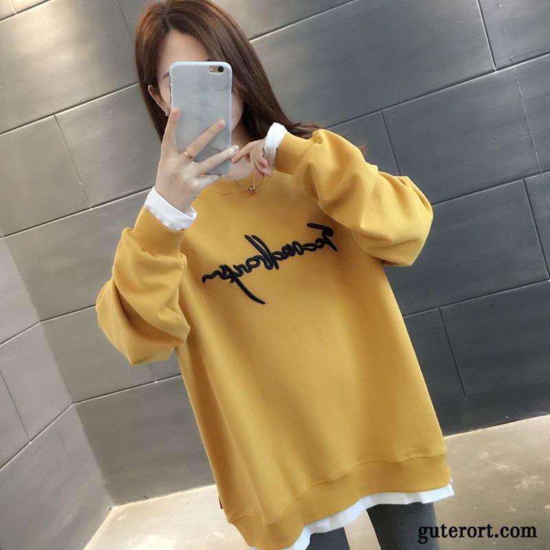 Hoodie Damen Hoodies Lose Europa Feder Überzieher Dünn Grün