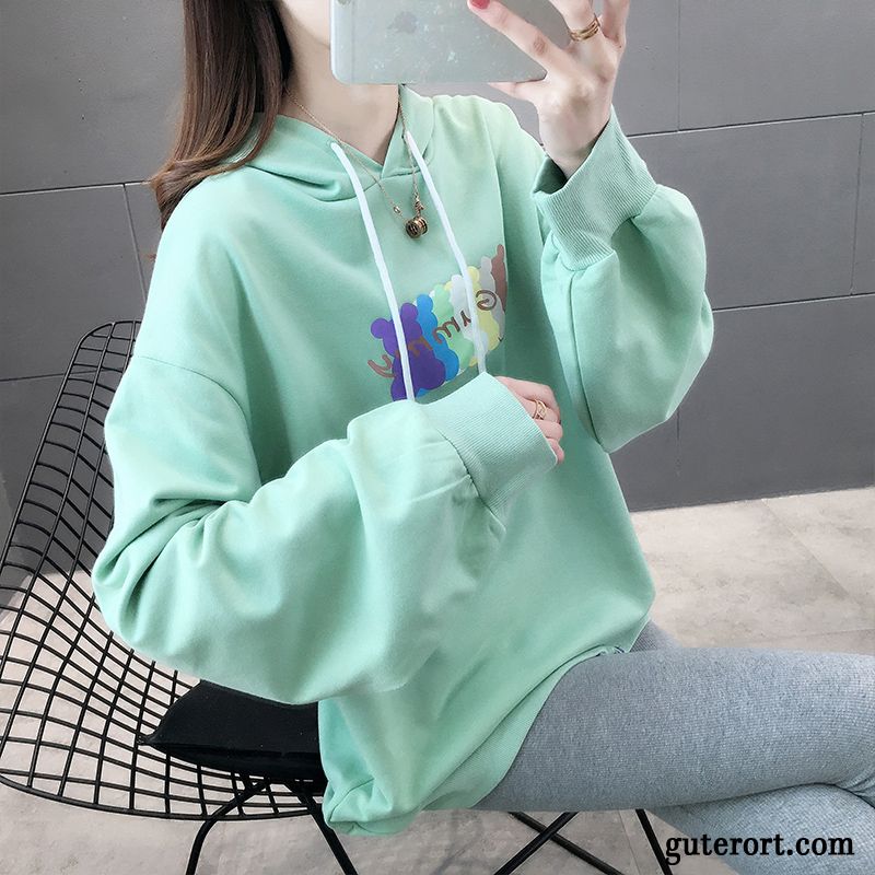 Hoodie Damen Mantel Lose Neu Überzieher Hoodies Dünn Weiß