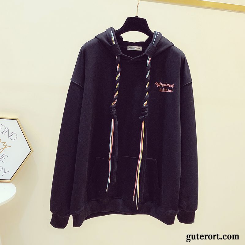 Hoodie Damen Schüler Mantel Neu Lose Herbst Trend Grün