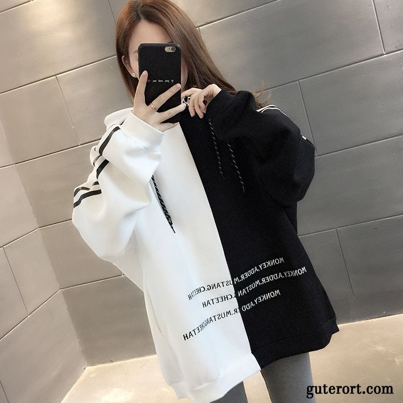 Hoodie Damen Überzieher Hoodies Europa Feder Neu Lose Rot