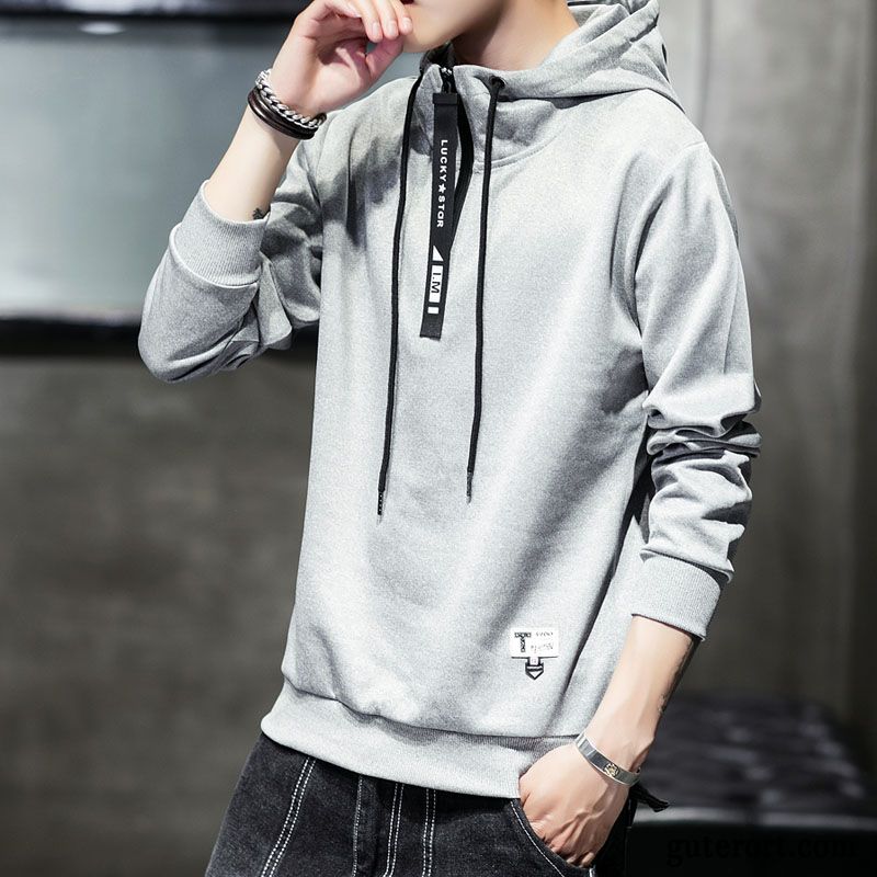 Hoodie Herren Dünn Hoodies Feder Überzieher Europa Mit Kapuze Weiß