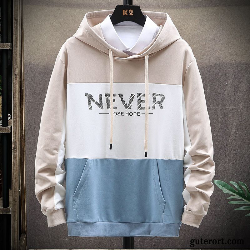 Hoodie Herren Feder Überzieher Hoodies Schüler Neu Herbst Blau