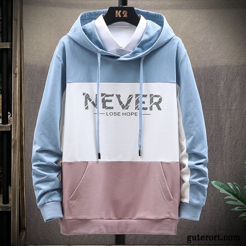 Hoodie Herren Feder Überzieher Hoodies Schüler Neu Herbst Blau