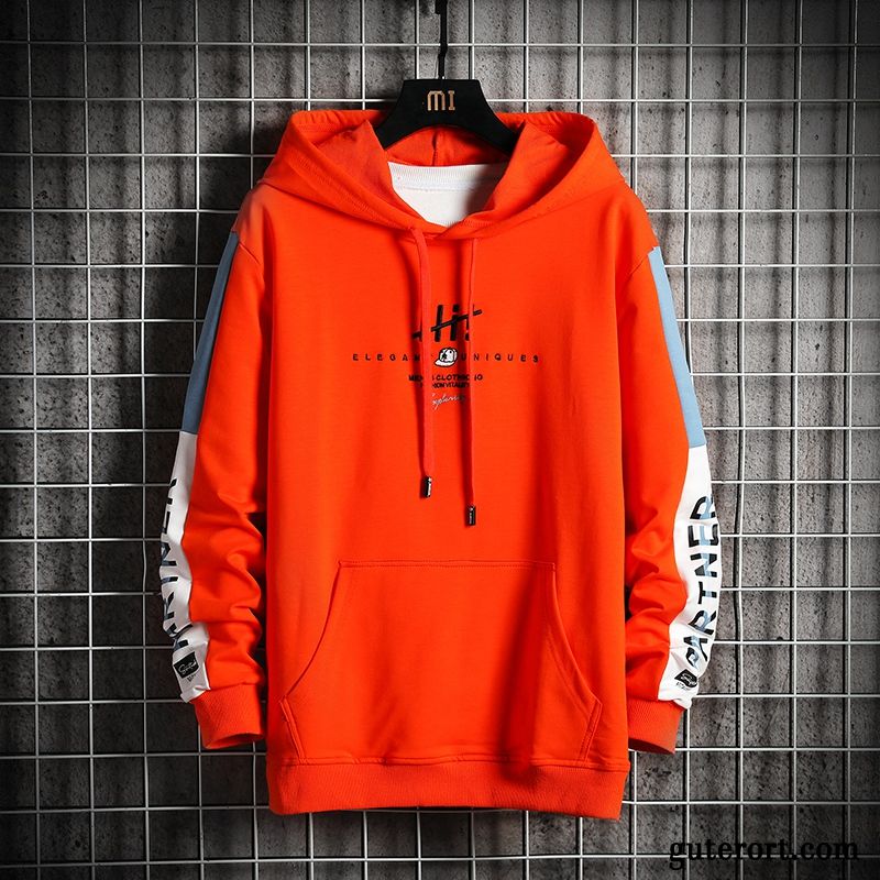 Hoodie Herren Herbst Hoodies Überzieher Neu Feder Jugend Rot