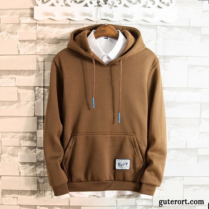 Hoodie Herren Hoodies Feder Europa Trend Lose Mit Kapuze Orange Gold