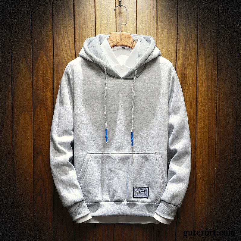 Hoodie Herren Lange Ärmel Herbst Mantel Europa Hoodies Feder Weiß