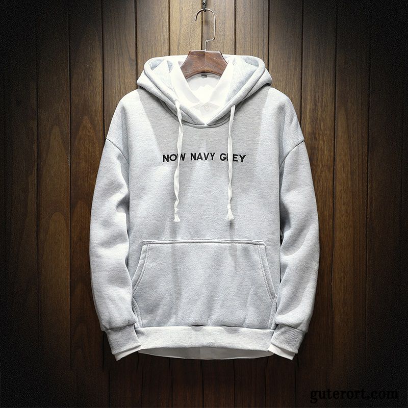 Hoodie Herren Lange Ärmel Herbst Mantel Europa Hoodies Feder Weiß