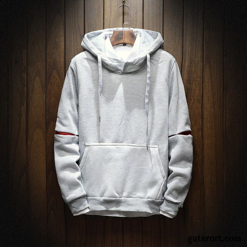 Hoodie Herren Lange Ärmel Herbst Mantel Europa Hoodies Feder Weiß