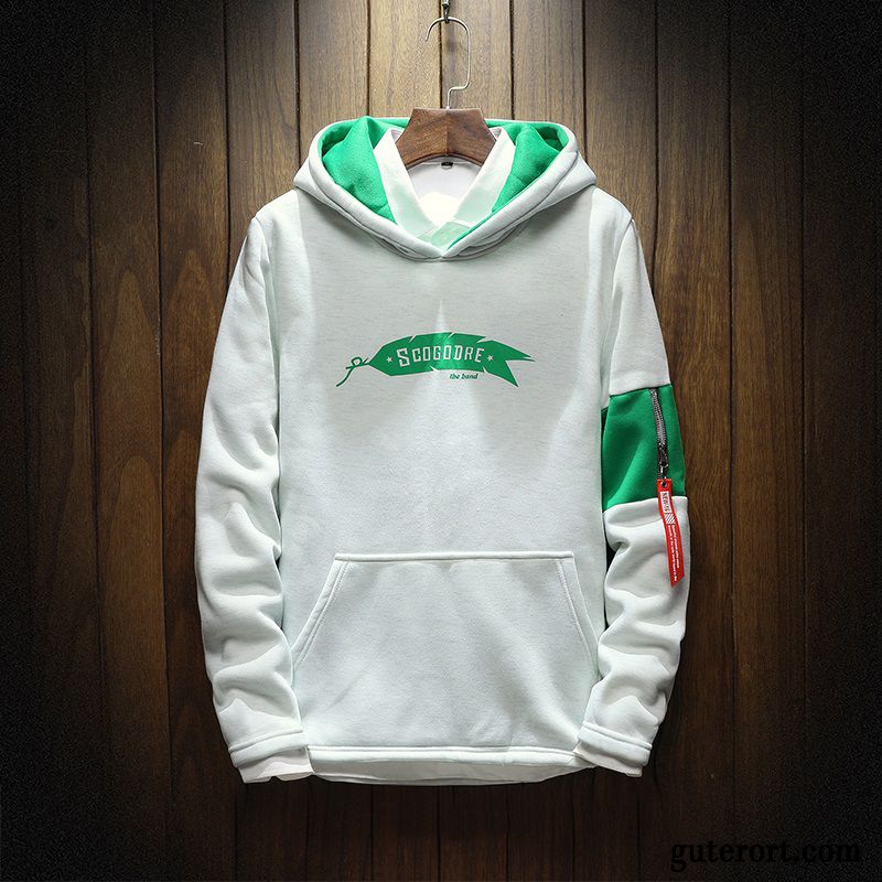 Hoodie Herren Lange Ärmel Herbst Mantel Europa Hoodies Feder Weiß