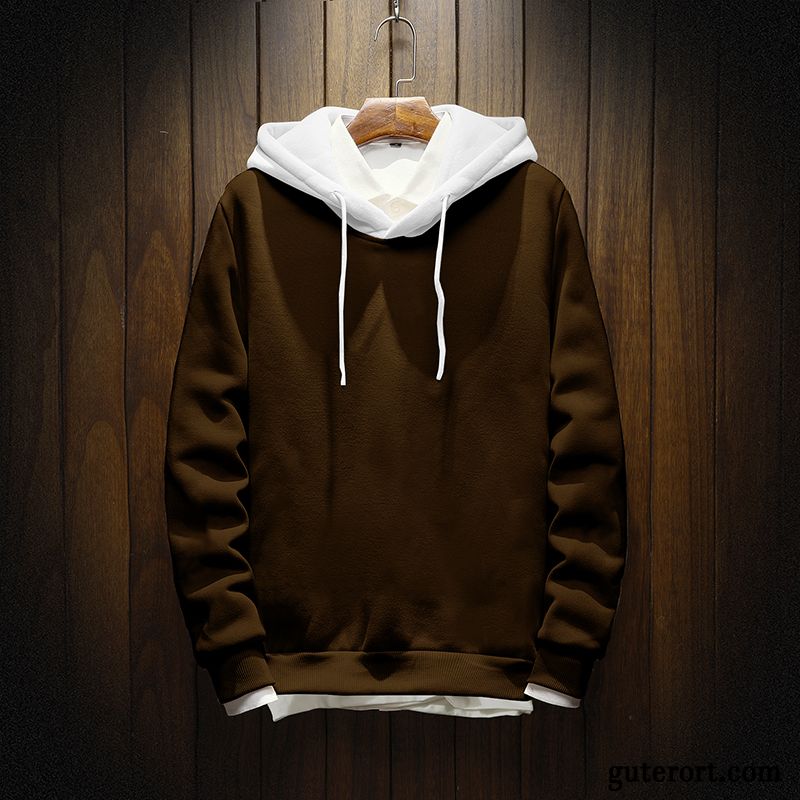 Hoodie Herren Lange Ärmel Herbst Mantel Europa Hoodies Feder Weiß