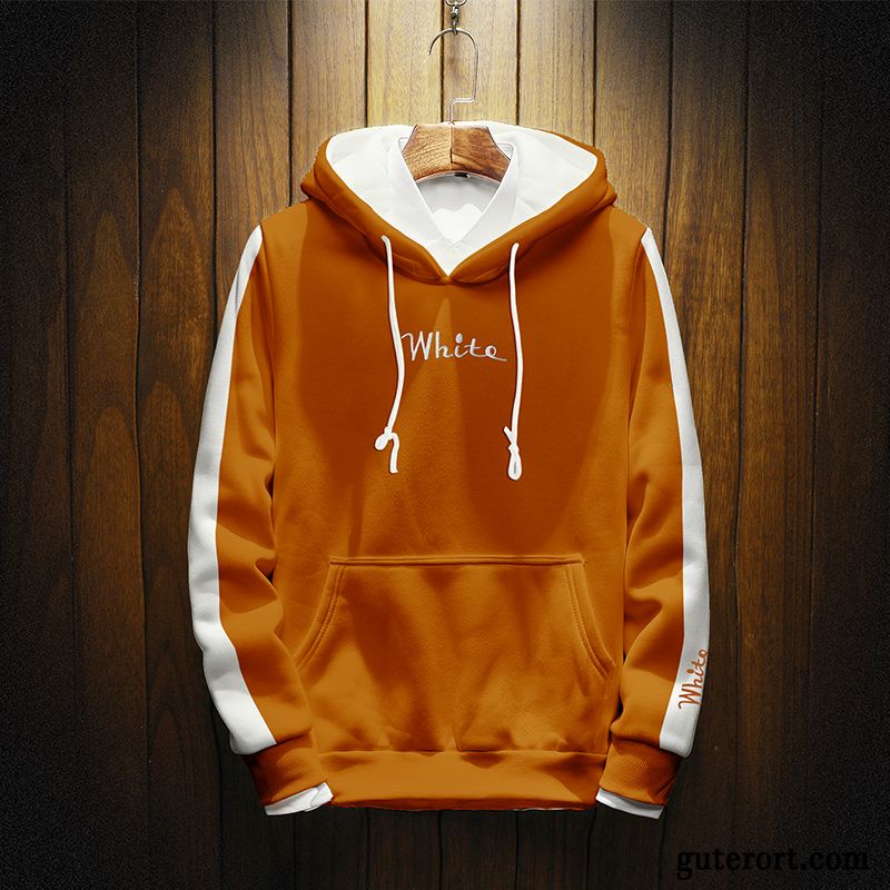 Hoodie Herren Lange Ärmel Herbst Mantel Europa Hoodies Feder Weiß