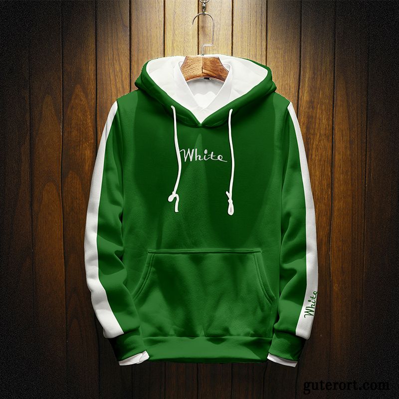 Hoodie Herren Lange Ärmel Herbst Mantel Europa Hoodies Feder Weiß