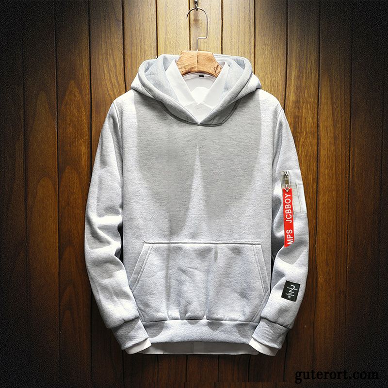 Hoodie Herren Lange Ärmel Herbst Mantel Europa Hoodies Feder Weiß