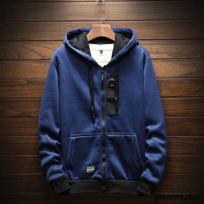 Hoodie Herren Schüler Herbst Sport Überzieher Trend Neu Navy Blue