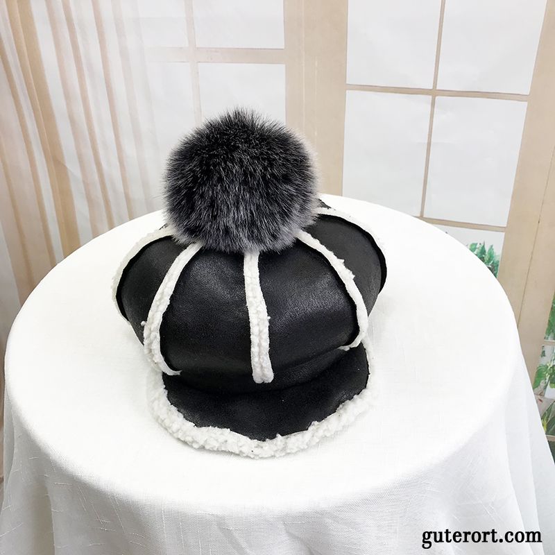 Hüte / Caps Damen Groß Sternanis Niedlich Warm Halten Weiche Winter Schwarz