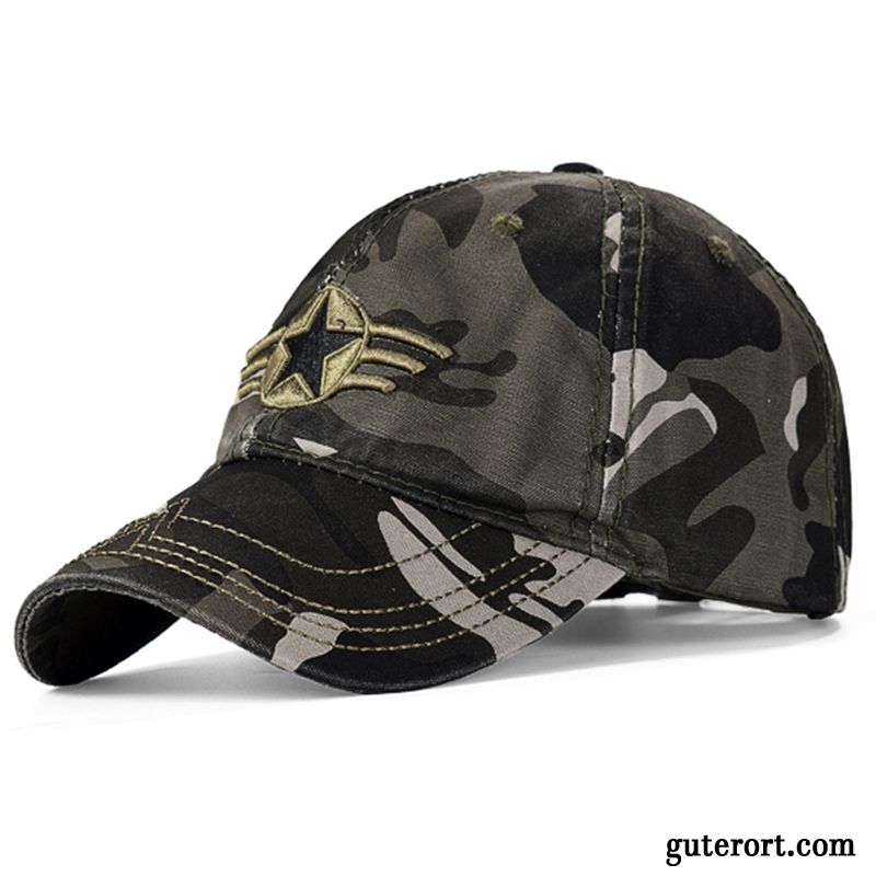 Hüte / Caps Herren Mittel Baumwolle Sommer Baseballmütze Jugend Kappe Army Grün