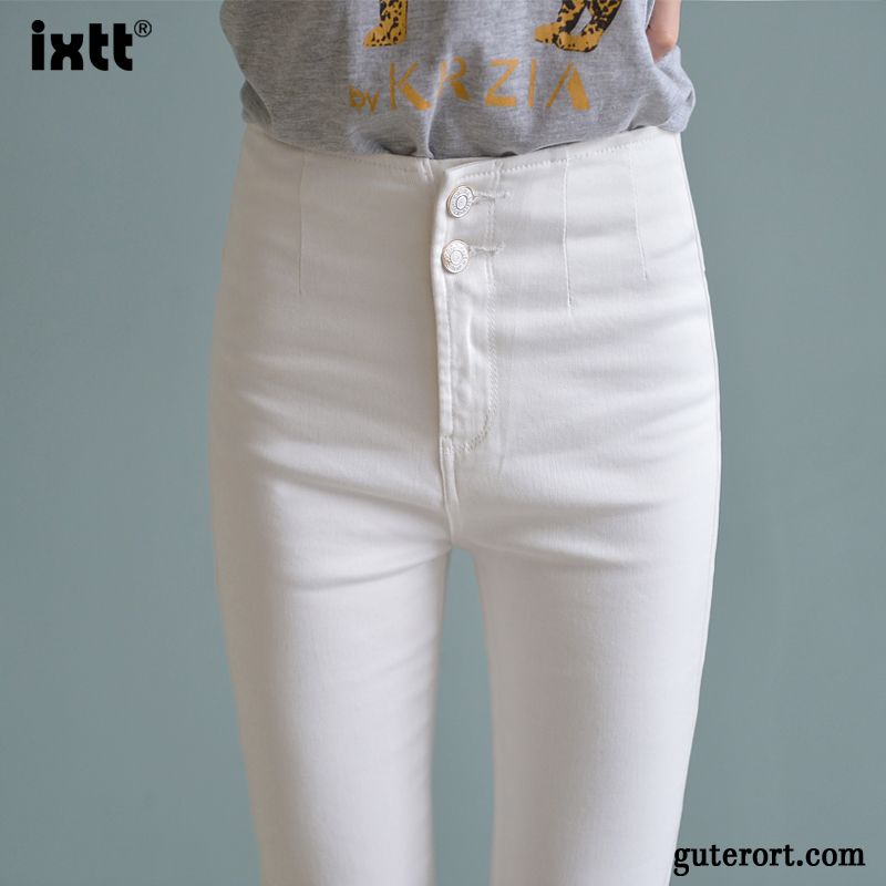 Jeans Damen Stretch Weiß, Weiße Destroyed Jeans Günstig