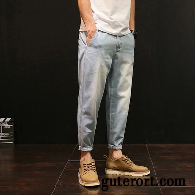 Jeans Herren Große Größe Lose Dünn Trend Fett Hose Dunkelblau