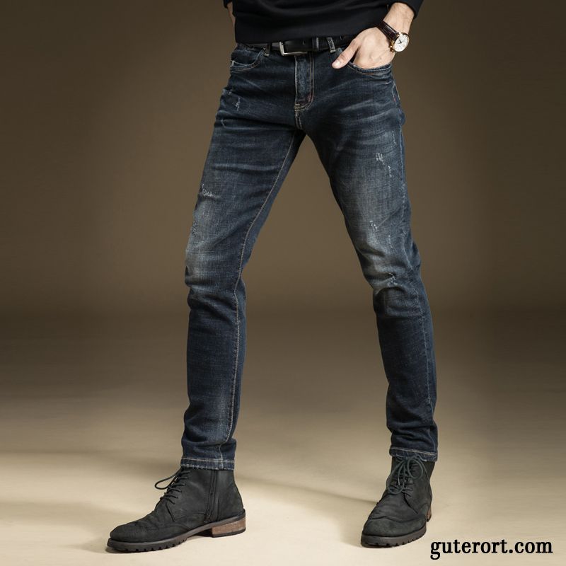 Jeans Hose Schwarz Herren Verkaufen, Herren Jeans Loose Fit Gold