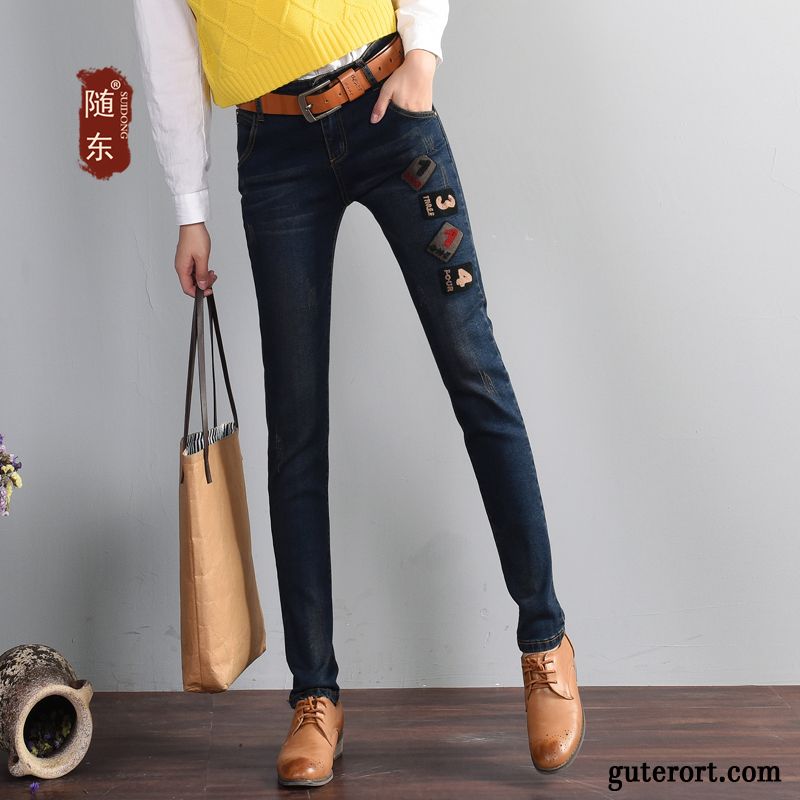 Jeans Hohem Bund Meeresgrün, Damen Jeans Günstig Online Kaufen