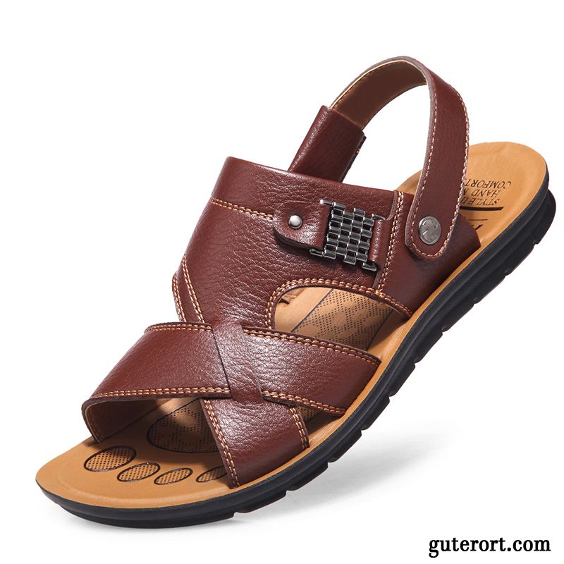 Kork Sandalen Herren Rabatt, Sandalen Herren Schwarz Scharlachrot