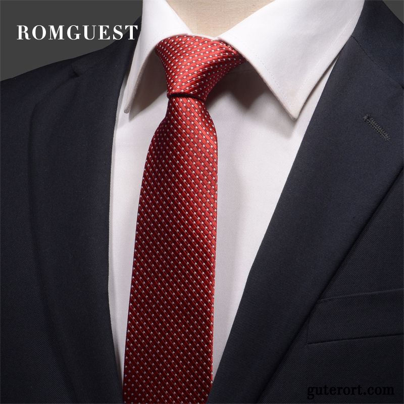 Krawatte Herren Beruf Business Formelle Kleidung 7 Cm Verheiratet Trend Bordeauxrot Blau Schwarz Rot