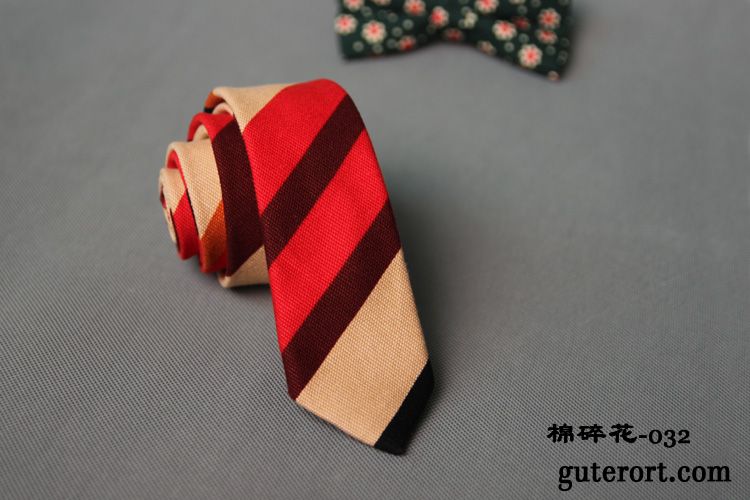 Krawatte Herren Formelle Kleidung Stoff Baumwolle Bräutigam Schmale Verheiratet Bordeauxrot