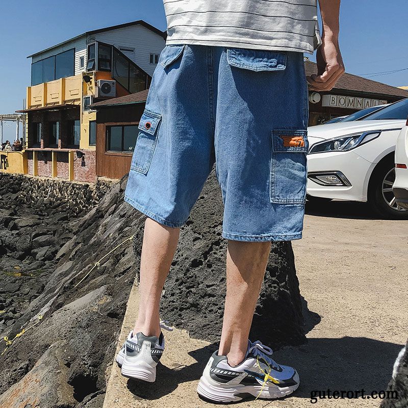 Kurze Hosen Herren Trend Große Größe Gerade Multi-tasche Werkzeugbau Sommer Schwarz