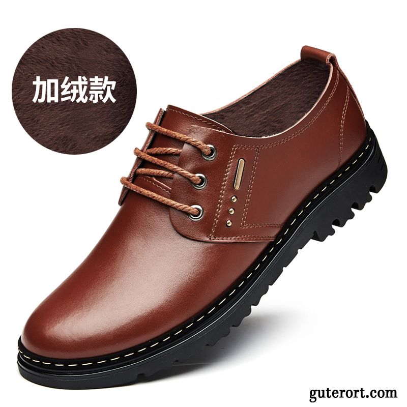 Leder Schuhe Cognac Sale, Schuhe Winter Herren Lederschuhe Dunkelrot