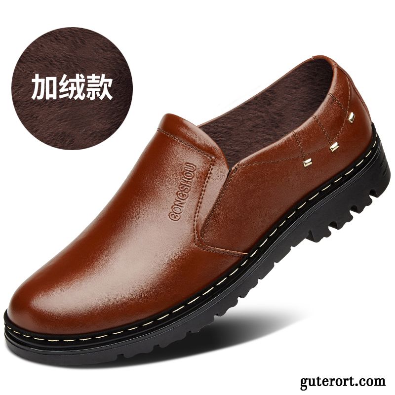 Leder Schuhe Cognac Sale, Schuhe Winter Herren Lederschuhe Dunkelrot