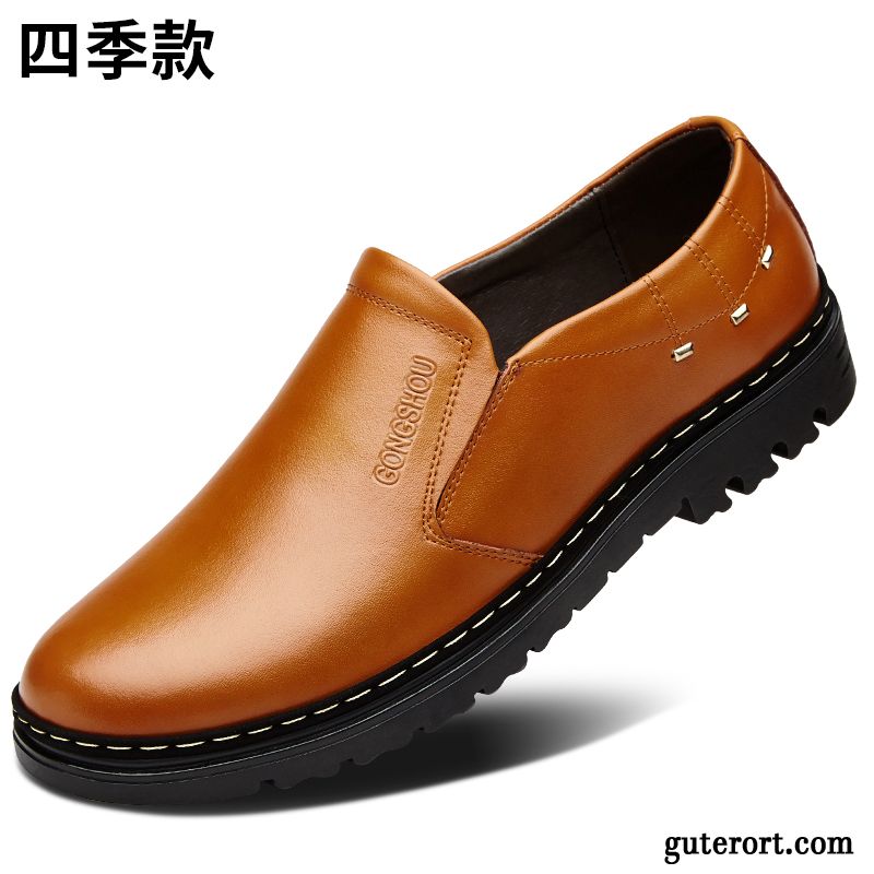 Leder Schuhe Cognac Sale, Schuhe Winter Herren Lederschuhe Dunkelrot