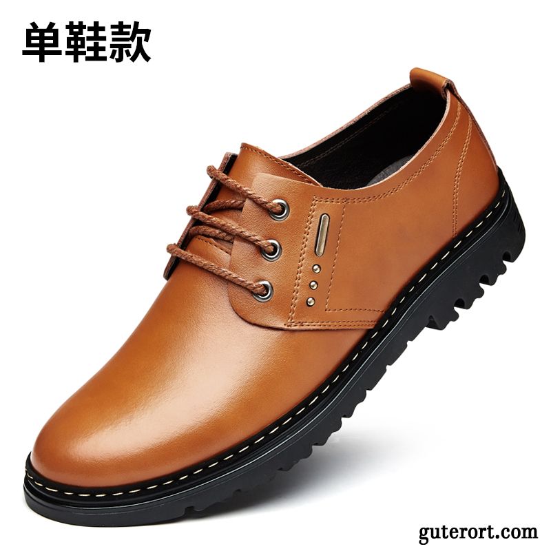 Leder Schuhe Cognac Sale, Schuhe Winter Herren Lederschuhe Dunkelrot