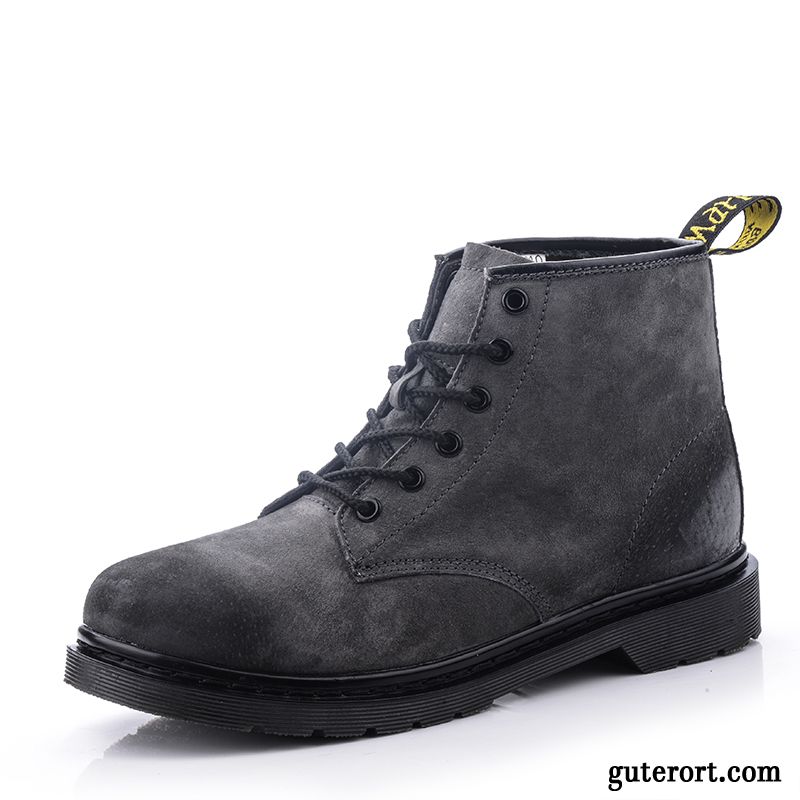 Lederschuhe Herren Schwarz Stiefel Weiß, Gute Winterschuhe Herren