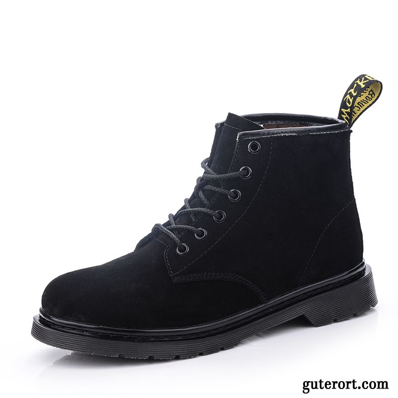 Lederschuhe Herren Schwarz Stiefel Weiß, Gute Winterschuhe Herren