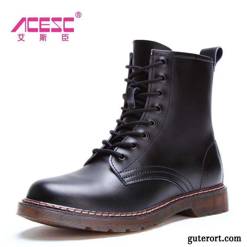 Lederstiefel Damen Sale, Leder Stiefeletten Damen Dunkelrot