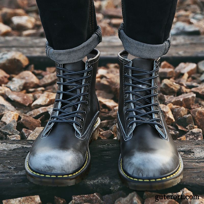 Lederstiefel Herren Braun Günstig, Herren Hoher Schaft Lavendel