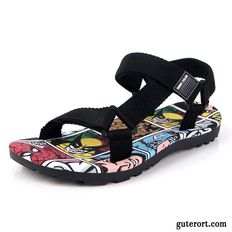 Mode Sandalen Herren Dunkel, Outdoor Sandalen Wasserfest Billig