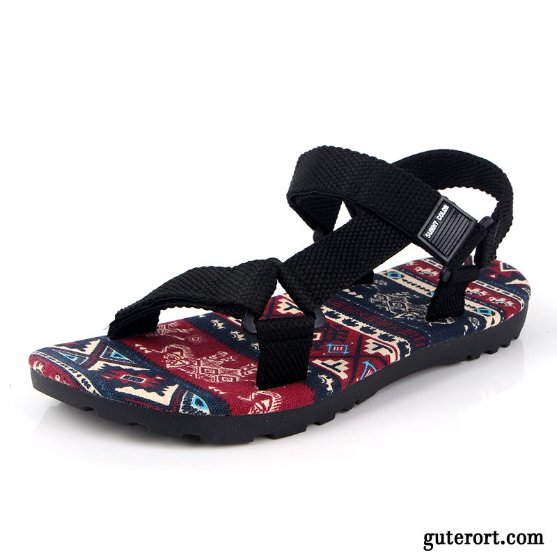 Mode Sandalen Herren Dunkel, Outdoor Sandalen Wasserfest Billig