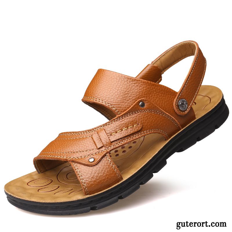 Moderne Herren Sandalen Günstig, Herrenschuhe Sommer Braun