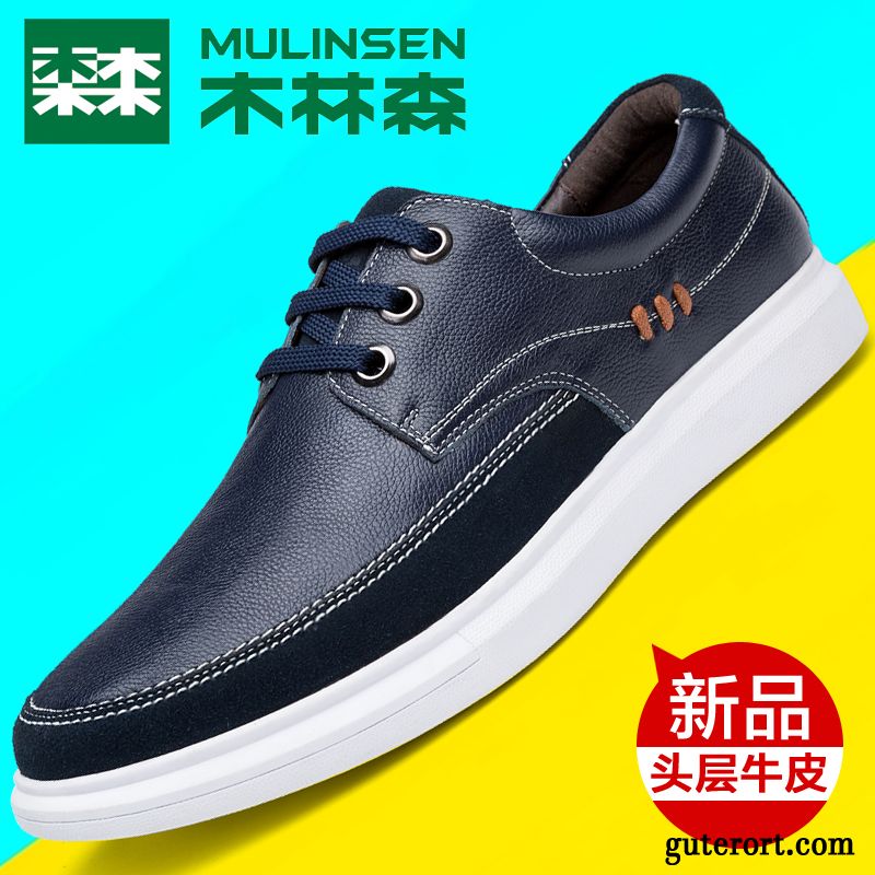 Moderne Schuhe Herren Billig, Geflochtene Schuhe Herren Lederschuhe Dunkelbraun