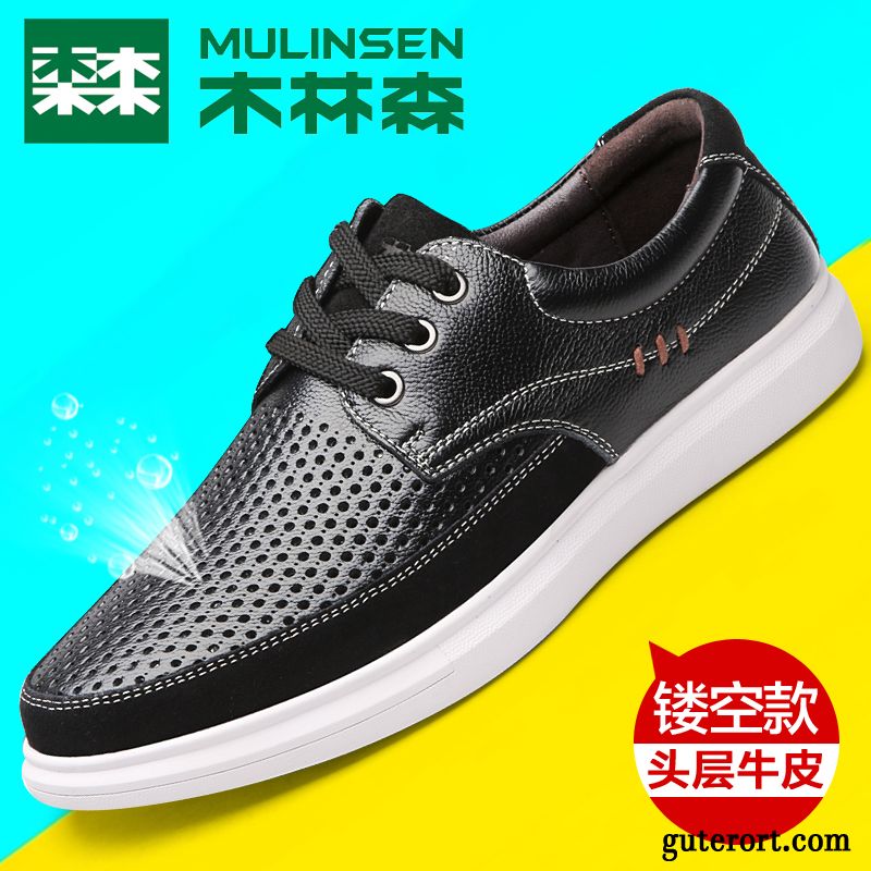 Moderne Schuhe Herren Billig, Geflochtene Schuhe Herren Lederschuhe Dunkelbraun