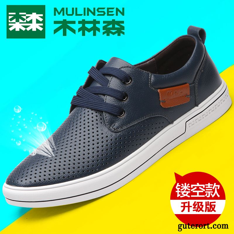 Moderne Schuhe Herren Billig, Geflochtene Schuhe Herren Lederschuhe Dunkelbraun