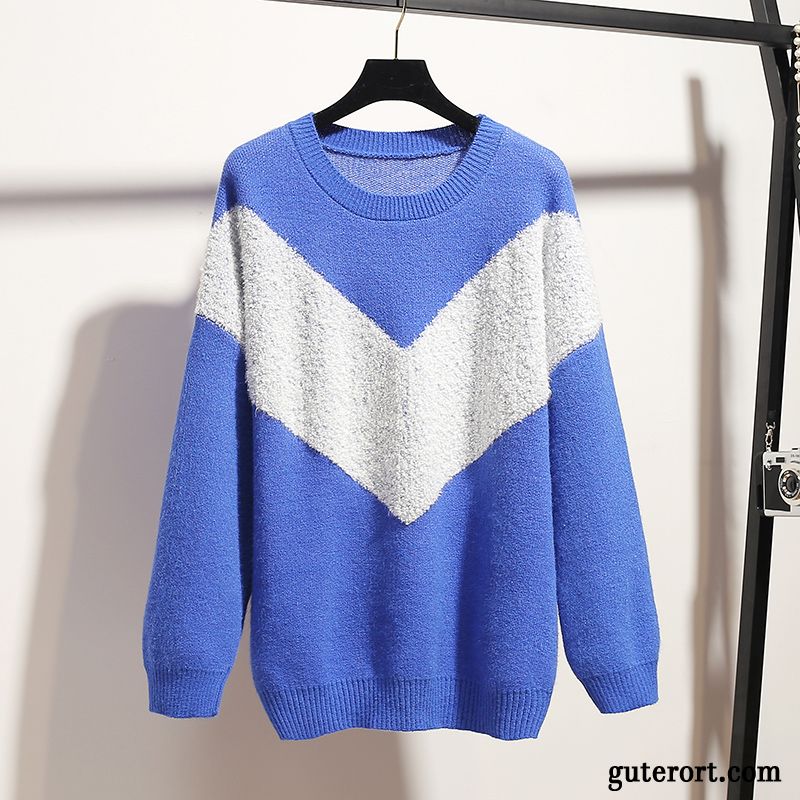 Pullover Damen Neu Dünn Lose Strickwaren Mantel Herbst Gelb