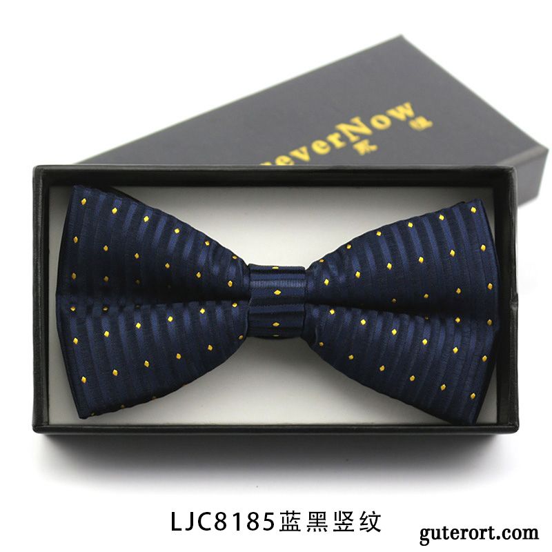 Querbinder Fliege Herren Bowknot Anzug Trauzeugen Verheiratet Gastgeber Bräutigam Marineblau Blau Schwarz