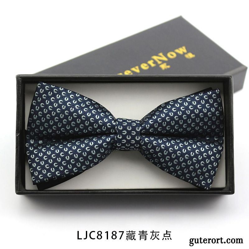 Querbinder Fliege Herren Bowknot Anzug Trauzeugen Verheiratet Gastgeber Bräutigam Marineblau Blau Schwarz